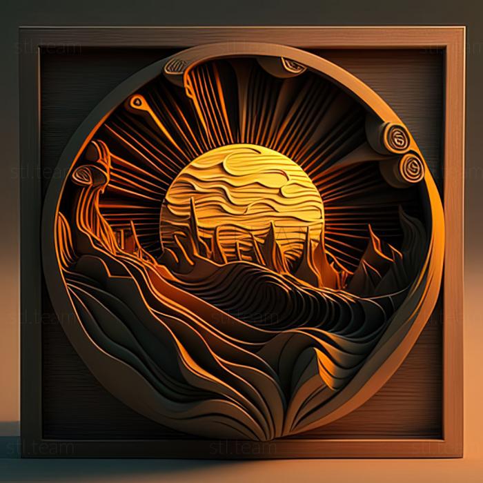 3D модель Восход солнца (STL)